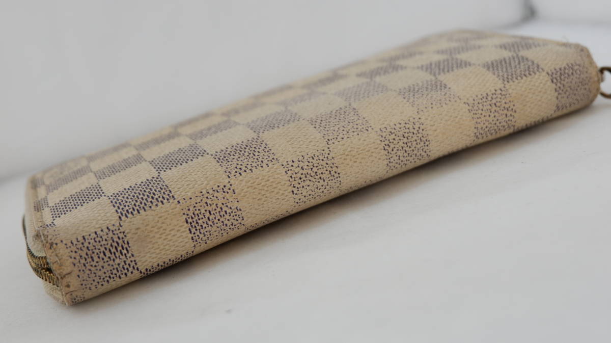 ★税込売切★LouisVuittonルイヴィトン★ダミエ白系ジッピーウォレット/フルジップ長財布★現状OKUsed VUITTON LOUIS ルイヴィトン M53361 ポルトドキュマン BK☆入手困難☆関税込