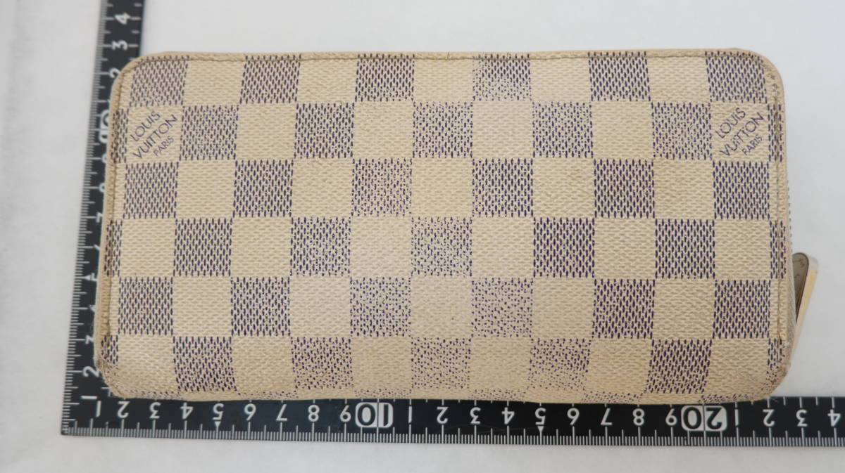 ★税込売切★LouisVuittonルイヴィトン★ダミエ白系ジッピーウォレット/フルジップ長財布★現状OKUsed VUITTON LOUIS ルイヴィトン M53361 ポルトドキュマン BK☆入手困難☆関税込