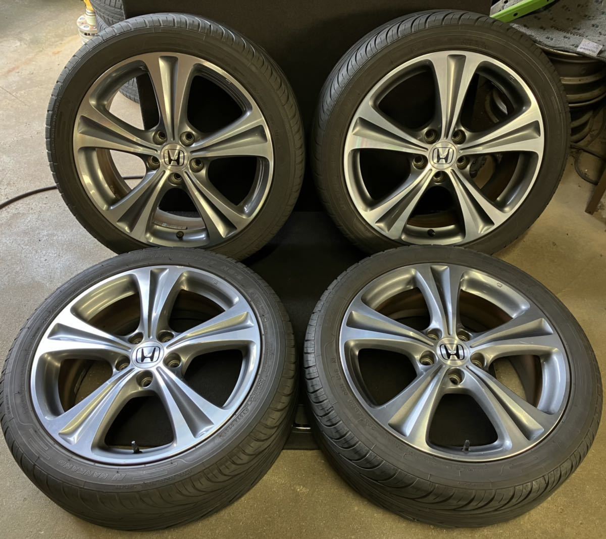 オデッセイ 225/45R18 7J+55 5穴 PCD114.3 ハブ径約64 球面ナット有り 