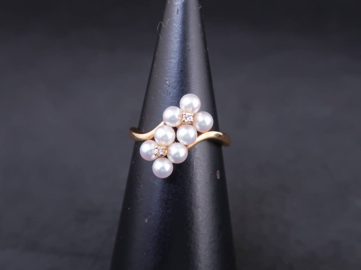 MIKIMOTO ベビーパール リング ミキモト K18YG | K18 ダイヤ 指輪 