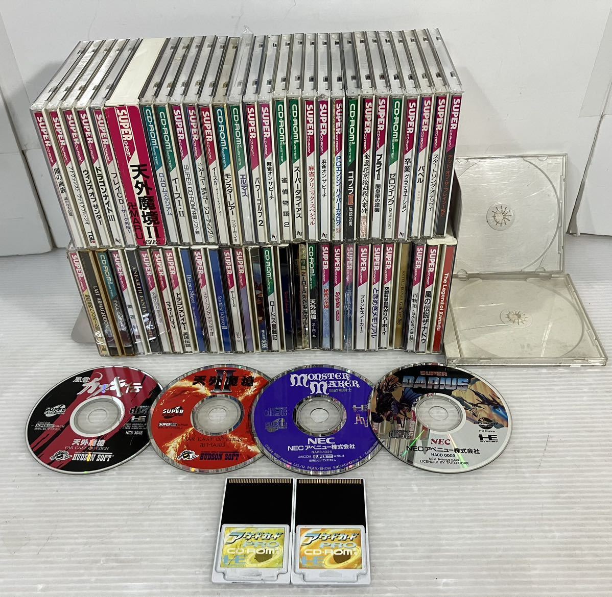 Z46】PCエンジンCD-ROMソフトなどまとめて54本セット！アーケード