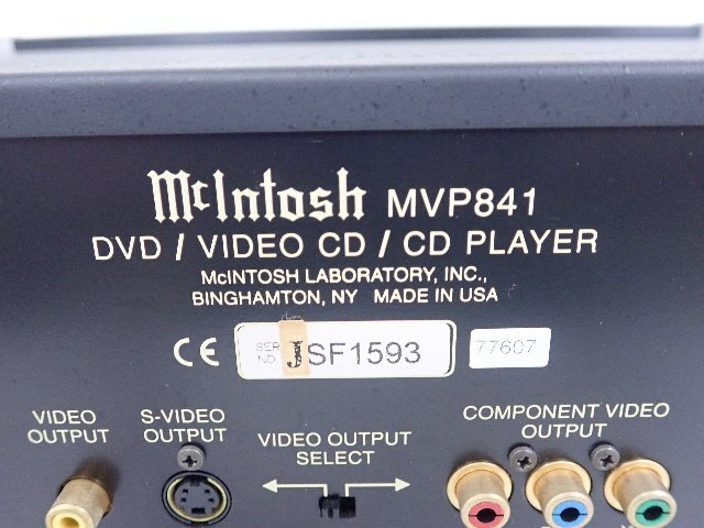 McIntosh マッキントッシュ MVP841 ユニバーサルプレーヤー DVD/CDプレーヤー ∴ 681B8-8 CD オーディオ機器 MVP841 買取&frasl;販売 DVD Video