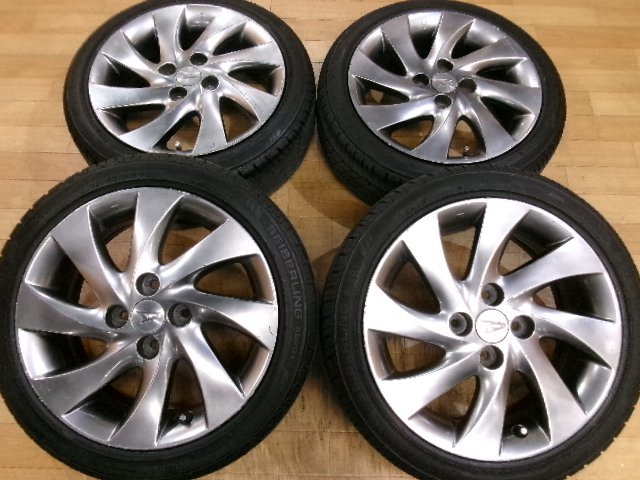 軽四 流用 カスタム ムーヴ タント ミラ ジーノ キャンバス コペン ハイゼット ホイールタイヤ 4本 4H-100 15インチ 165/50R15 2022年 溝有