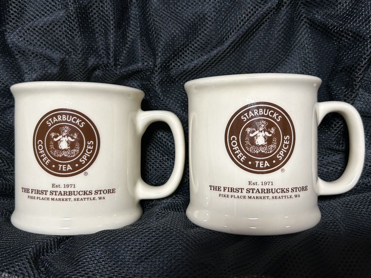 2026春夏 スターバックス シアトル 1号店 限定 マグカップ 2個セット アメリカ製 Starbucks コレクション インテリア(陶磁製)｜売買されたオークション情報、yahooの商品情報をアーカイブ公開 - オークフ 茶器