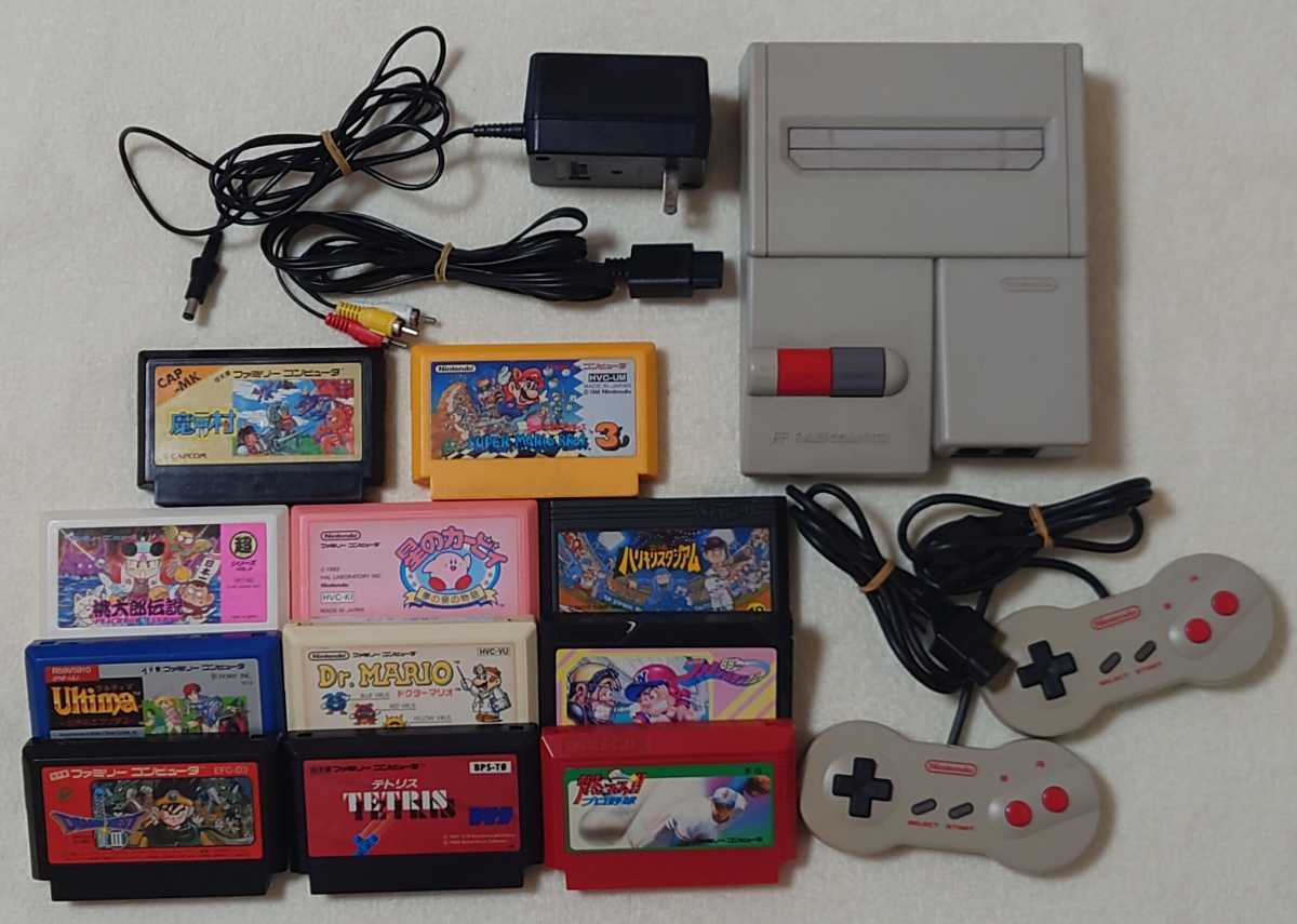 大人気 すぐに遊べるニューファミコン＋ソフト5本 セット 起動確認済
