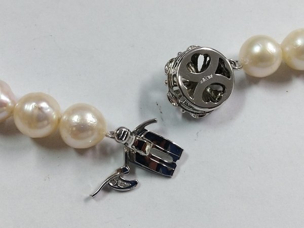 1104L17 本真珠 あこや ネックレス 宝石鑑別書付 約44g 玉8.0mm