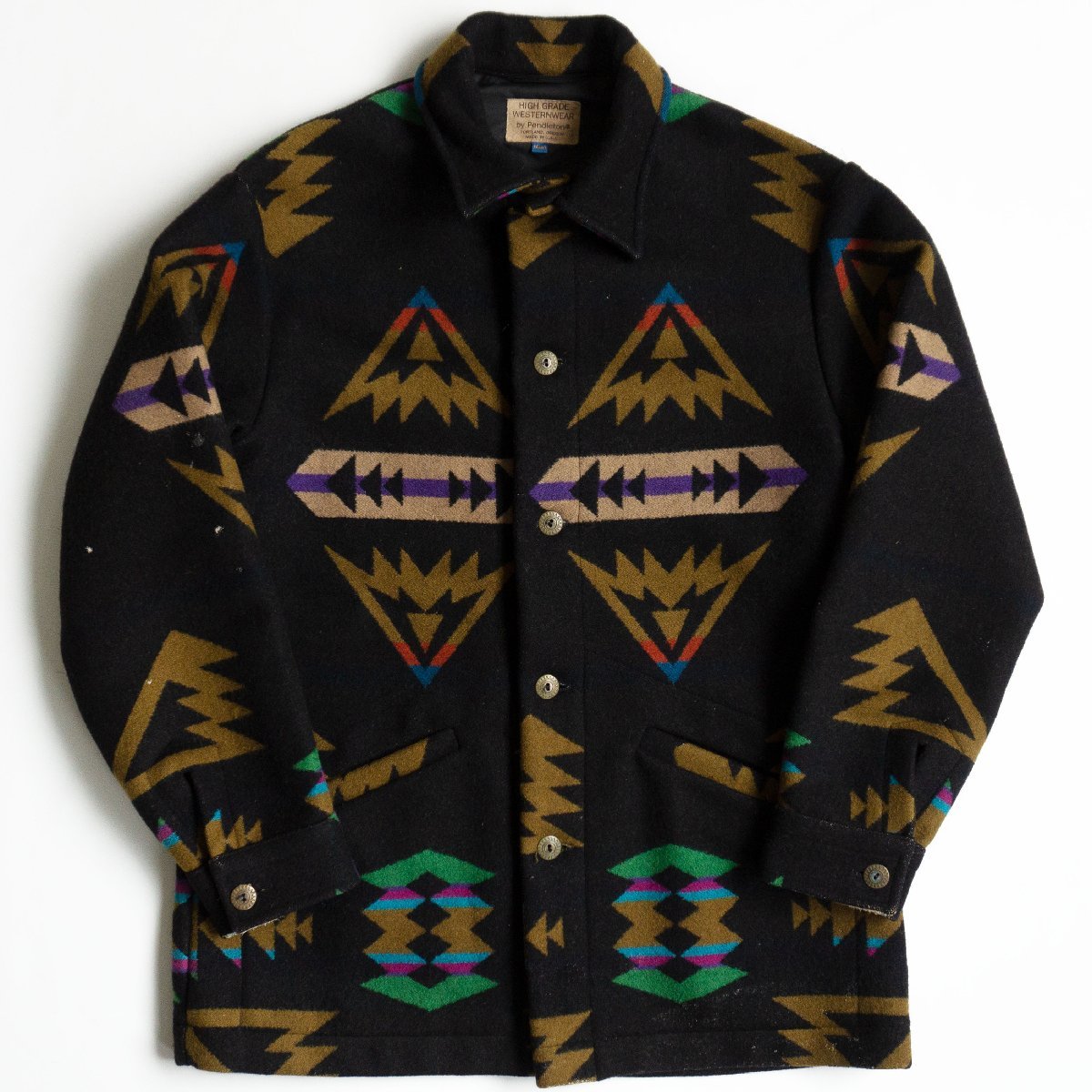 雰囲気抜群/USA製】PENDLETON【70s ネイティブ ジャケット】 M ペン 
