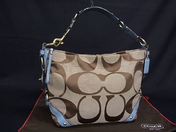 1円 □美品□ COACH コーチ 10619 シグネチャー キャンバス×レザー 