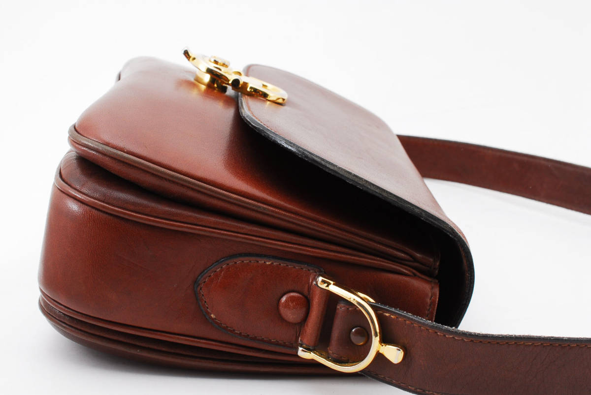 【1円スタート】CELINE ヴィンテージ セリーヌ レザー ショルダーバッグ 斜めかけバッグ ロゴ クラシックボックス 馬車 22-6974 レザー セリーヌ ショルダーバッグ - 美品 bag