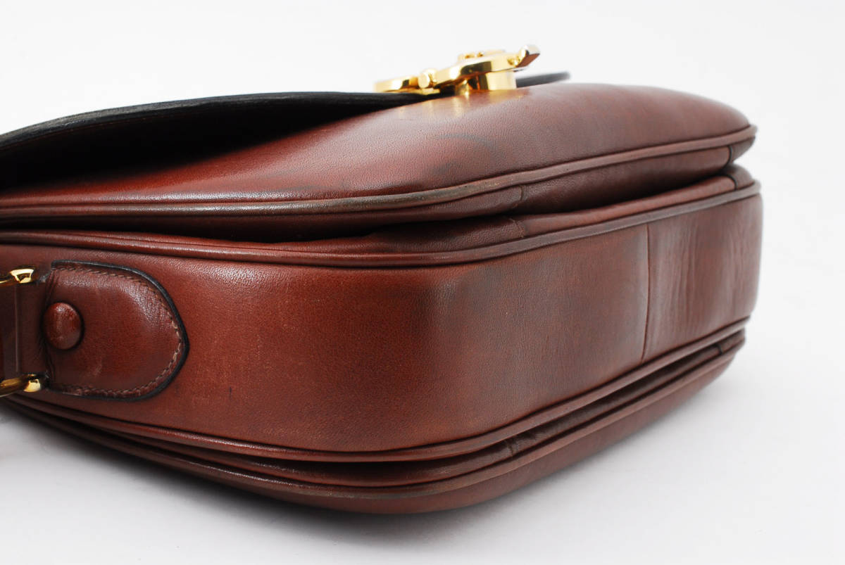 【1円スタート】CELINE ヴィンテージ セリーヌ レザー ショルダーバッグ 斜めかけバッグ ロゴ クラシックボックス 馬車 22-6974 レザー セリーヌ ショルダーバッグ - 美品 bag