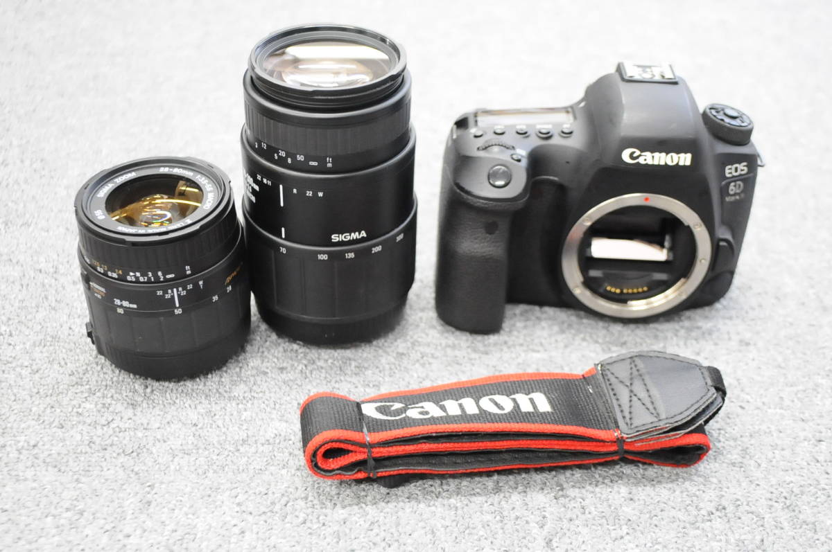 限定SALE，定番 Canon キヤノン EOS 6D Mark II レンズ2本つき キヤノン 現状品(キヤノン)｜売買されたオークション情報、yahooの商品情報をアーカイブ公開 - オークファン キヤノン
