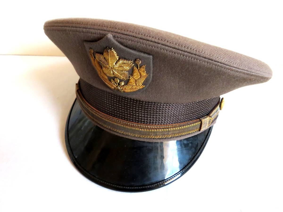○【ト葛】自衛隊 帽子 制帽 陸上自衛隊 70年式 当時物 レトロ 日本官