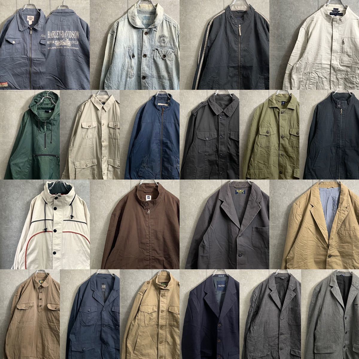 20着set USブランドジャケットMIX メンズM~XXL GAP HELLY-HANSEN Woolrich TOMMY HILFIGER 検品済 SRC古着卸 セットまとめ 仕入れ