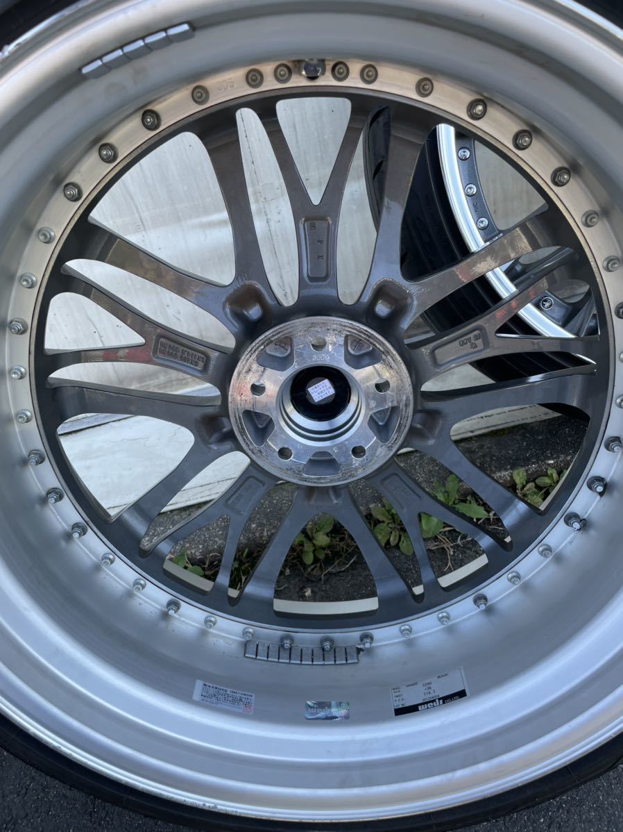 中古　レクサス　RX300 450h クレンツェ　ウィーバル　22インチ 114.3 タイヤホイール4本　245/35R22 2022年バリ山　ハリアー　60 80