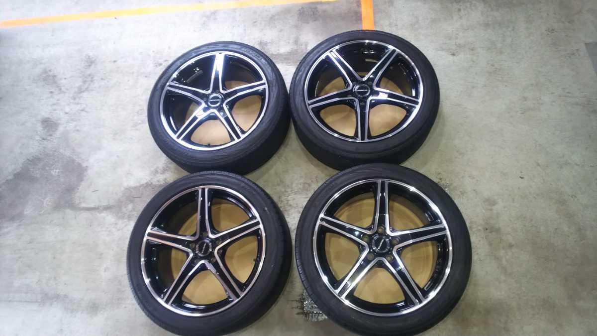 美品ブリヂストン バルミナV５ 18インチ PCD114.3 5穴7.5j-18 ブリヂストン社製 BALMINUM バルミナ 18インチ 7.5J+53 PCD114.3 5