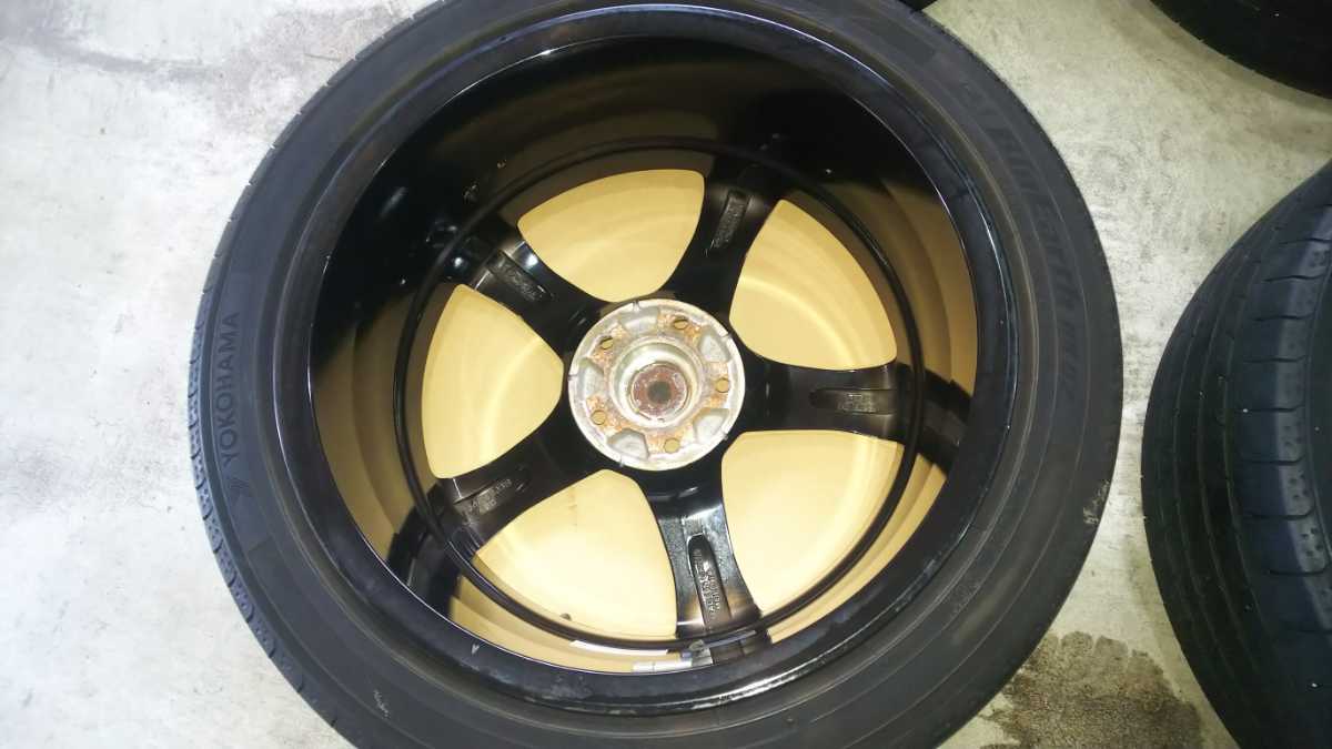 BRIDGESTONE バルミナV5 7 5j18 +53 PCD114 3 5穴 ブラック 4本 ガリ