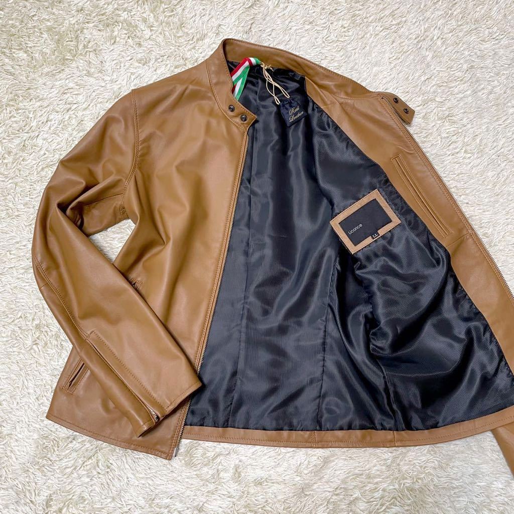 【限定セール】 Licorice 大人の色気 サイズ XL リコリス ライダースジャケット スタンドカラー ライトブラウン 羊革 ラムレザー(XLサイズ以上)｜売買されたオークション情報、yahooの商品情報をアーカイブ公開 XLサイズ以上
