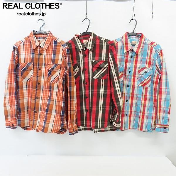 限定SALE，安い HOUSTON/ヒューストン チェック ネルシャツ/ワークシャツ XL 3点セット /060(XLサイズ以上)｜売買されたオークション情報、yahooの商品情報をアーカイブ公開 - オークファン 長袖シャツ一般