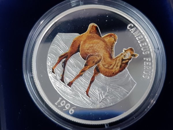 INFO36 1996年 モンゴル 500トゥグルグ 銀貨 らくだ カラーコイン 3点