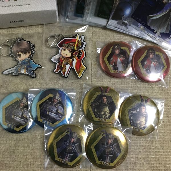 35.戦国無双 三国無双 グッズセットクリアカード 缶バッジ 