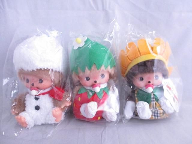 Sekiguchi シーズン ベビチッチ ゆきだるまくん セキグチ 雪だるま 美品ぬいぐるみ Sekiguchi モンチッチ ベビチッチ シーズン 3点セット
