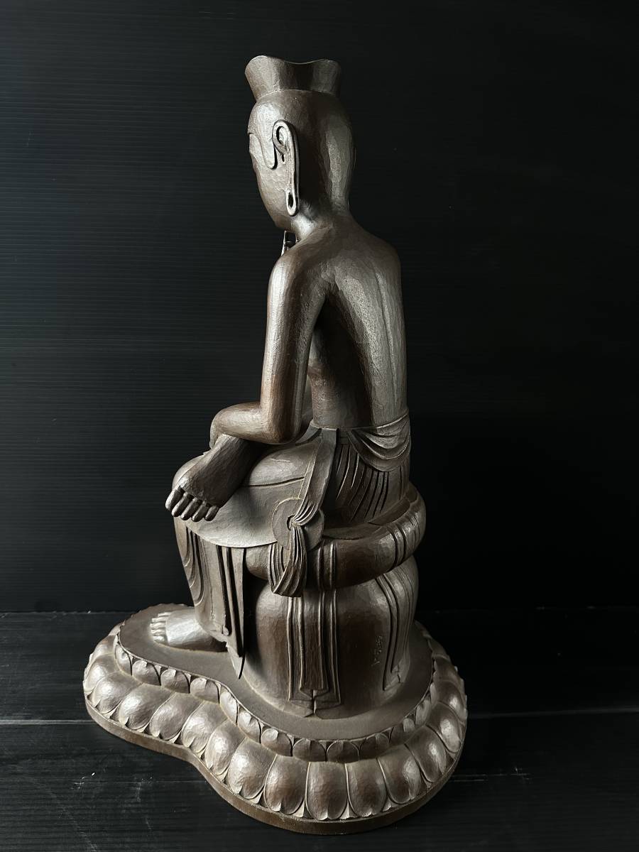 弥勒菩薩【松久宗琳佛所】複製 大型作品 ブロンズ 銅▽高さ60cm重さ約