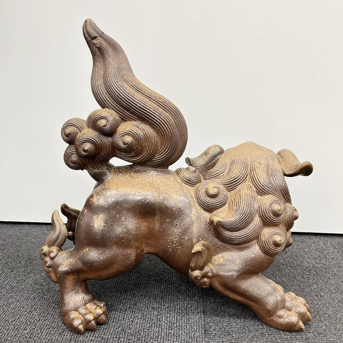 備前焼 在名あり 獅子 狛犬 置物 古美術 縁起物