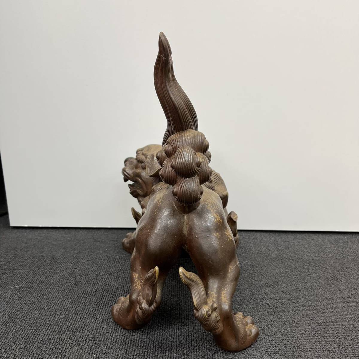 備前焼 在名あり 獅子 狛犬 置物 古美術 縁起物