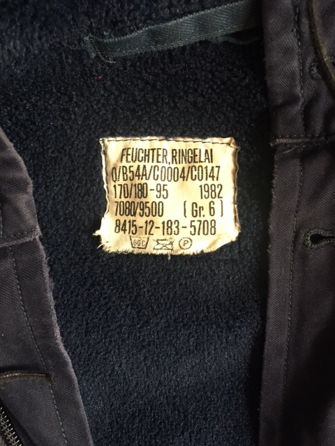 ◆80s ドイツ軍実物 ビンテージ フィールド　フード コート　パーカー/◆NVY_2