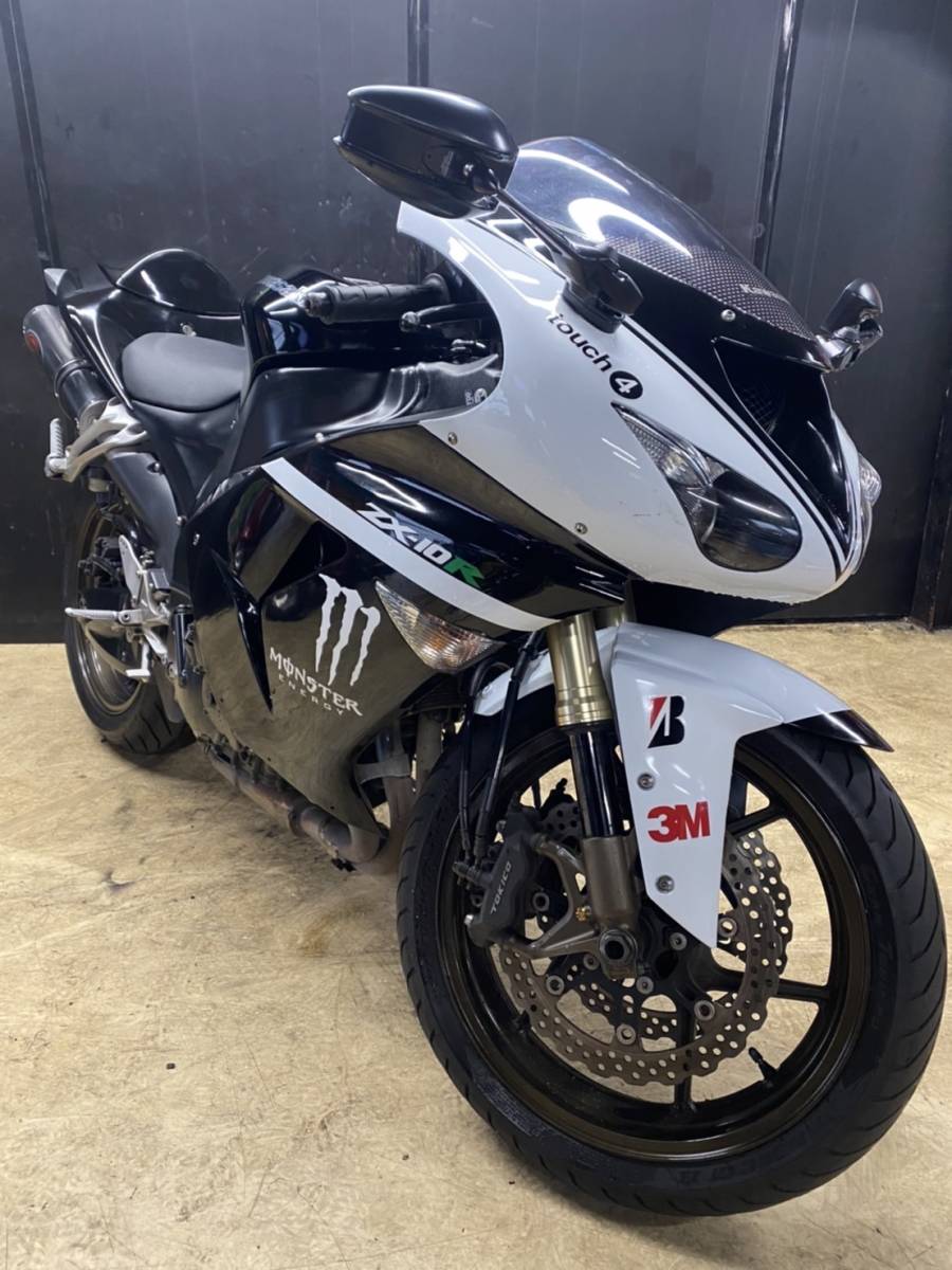 画像確認 カワサキ ZX-10R ZXT00D 83178㎞ エンジン実働 1000㏄ H19年式 検査R6