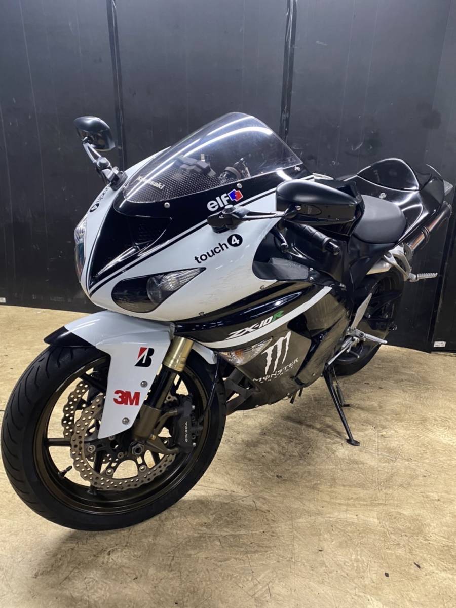 画像確認 カワサキ ZX-10R ZXT00D 83178㎞ エンジン実働 1000㏄ H19年式 検査R6