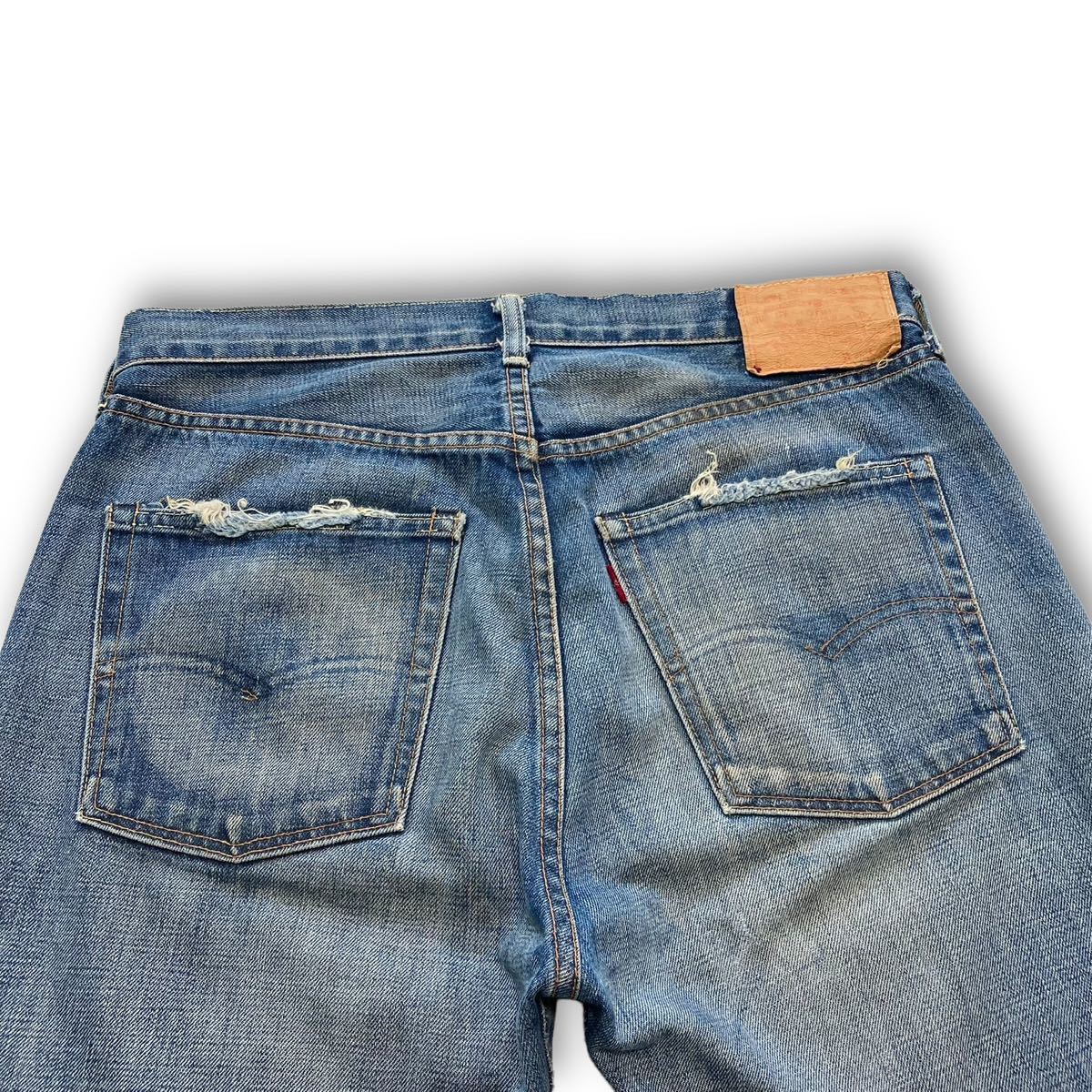 Levi's】リーバイス 66501 デニムパンツ ダブルネーム 古着 日本製 赤