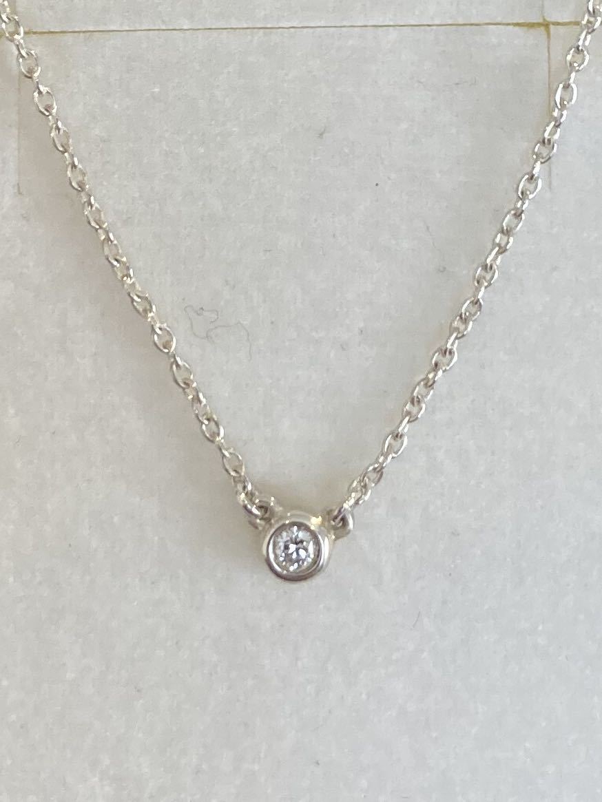 新品 正規品 ティファニー tiffany&co ネックレス バイザヤード ダイヤモンド 0，05ct シルバー ケース巾着紙袋リボン ダイヤ プレゼント