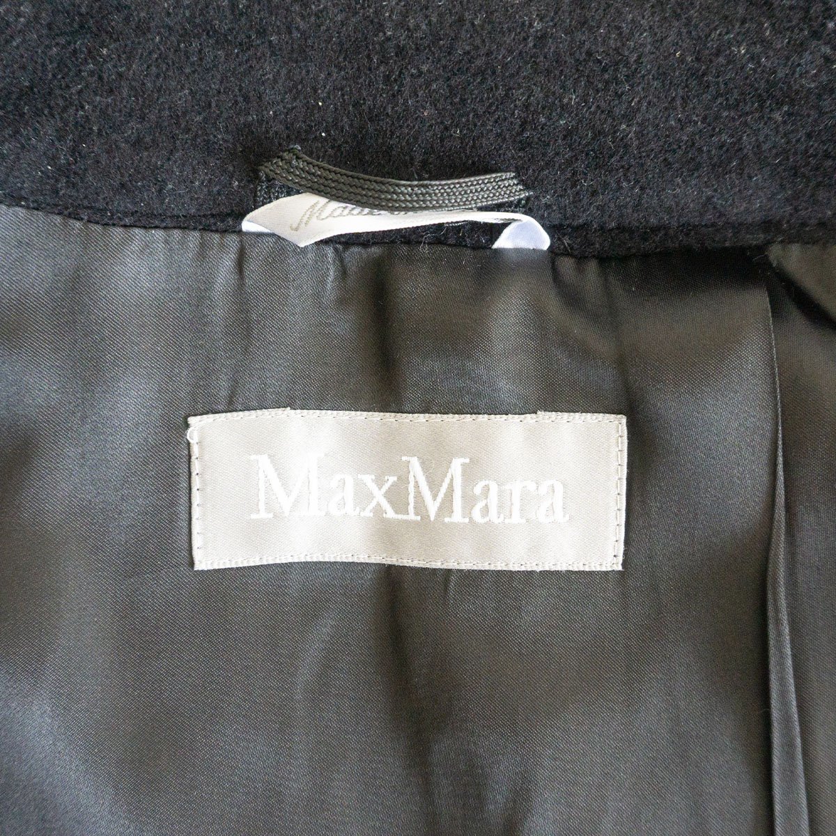 0 アンゴラ ウール MARAアンゴラ×ウール 最高級 42号 【最高級】 MAX MARA【アンゴラ ウール ロング コート】 42 ブラック マックスマーラ 2211381
