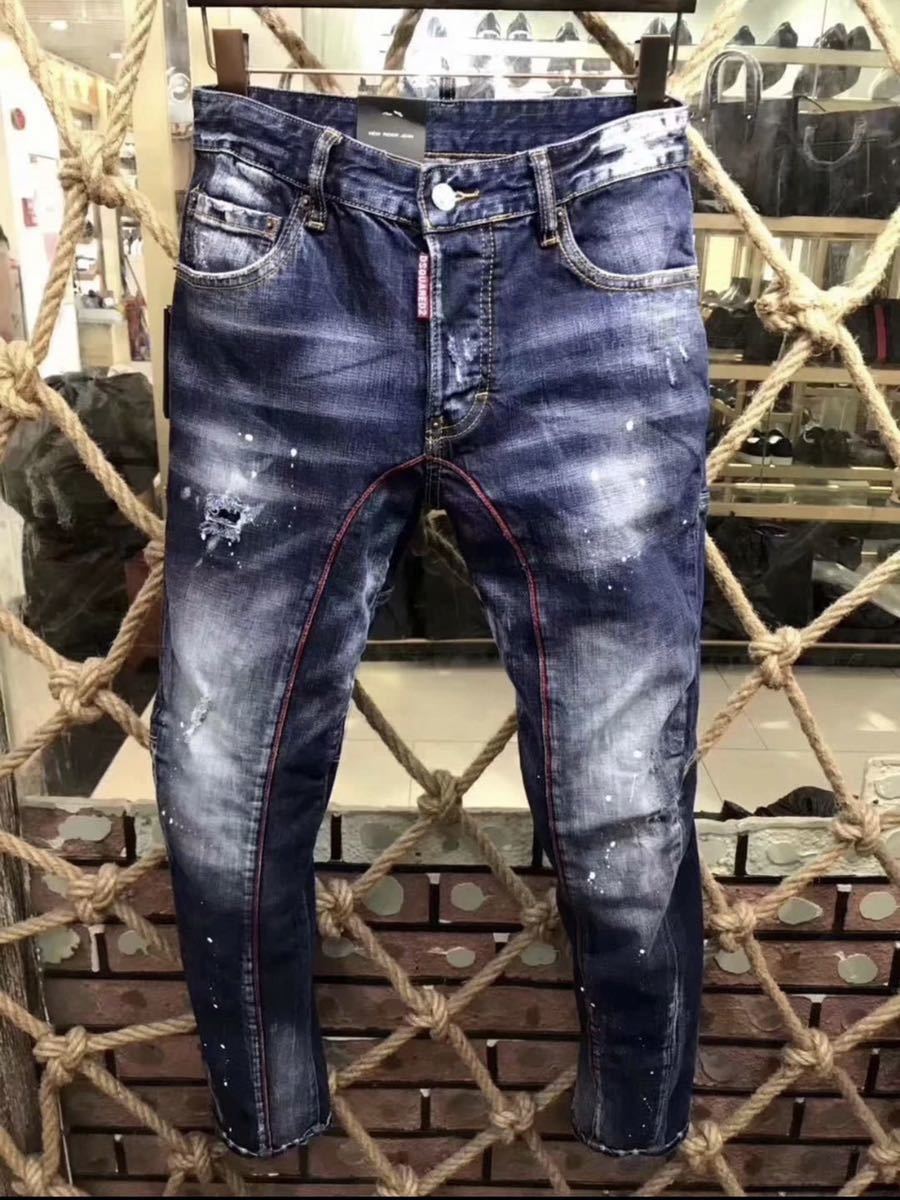 Dsquared2 size50 ディースクエアード パンツ ダメージデニム デニム