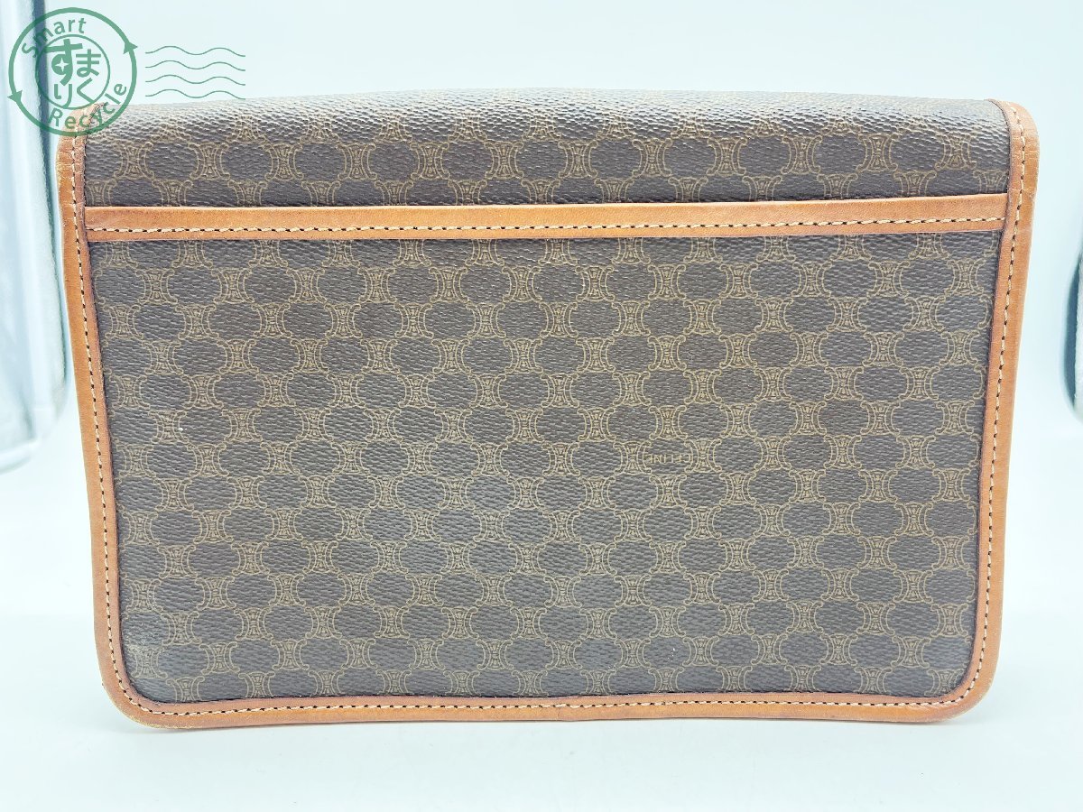 11233141 □ セリーヌ CELINE マカダム PVC×レザー 2WAY 肩掛け ショルダー クラッチ バッグ 紐なし ブラウン 中古 CELINE セリーヌ マカダム セリーヌ(CELINE) マカダム(macadam) ワンショルダーバッグ