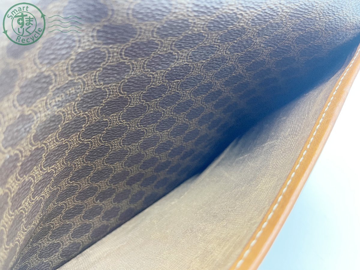 11233141 □ セリーヌ CELINE マカダム PVC×レザー 2WAY 肩掛け ショルダー クラッチ バッグ 紐なし ブラウン 中古 CELINE セリーヌ マカダム セリーヌ(CELINE) マカダム(macadam) ワンショルダーバッグ