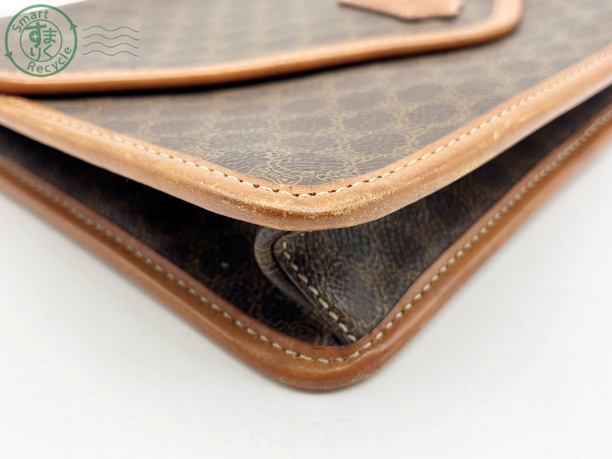 11233141 □ セリーヌ CELINE マカダム PVC×レザー 2WAY 肩掛け ショルダー クラッチ バッグ 紐なし ブラウン 中古 CELINE セリーヌ マカダム セリーヌ(CELINE) マカダム(macadam) ワンショルダーバッグ