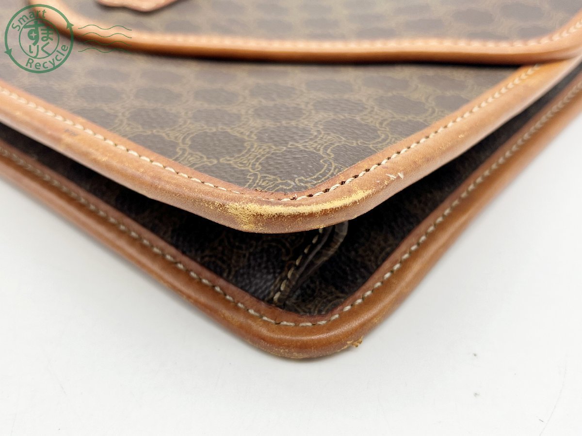 11233141 □ セリーヌ CELINE マカダム PVC×レザー 2WAY 肩掛け ショルダー クラッチ バッグ 紐なし ブラウン 中古 CELINE セリーヌ マカダム セリーヌ(CELINE) マカダム(macadam) ワンショルダーバッグ