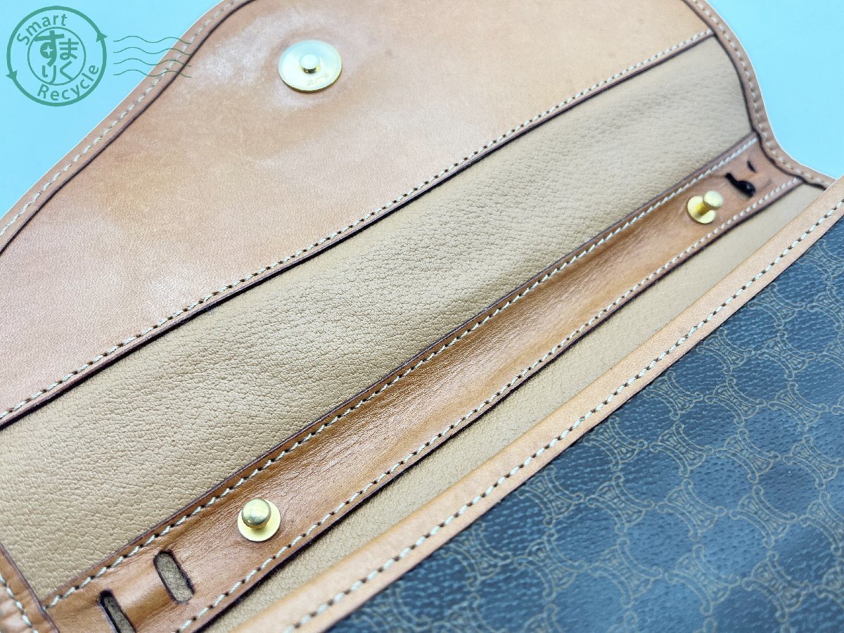 11233141 □ セリーヌ CELINE マカダム PVC×レザー 2WAY 肩掛け ショルダー クラッチ バッグ 紐なし ブラウン 中古 CELINE セリーヌ マカダム セリーヌ(CELINE) マカダム(macadam) ワンショルダーバッグ