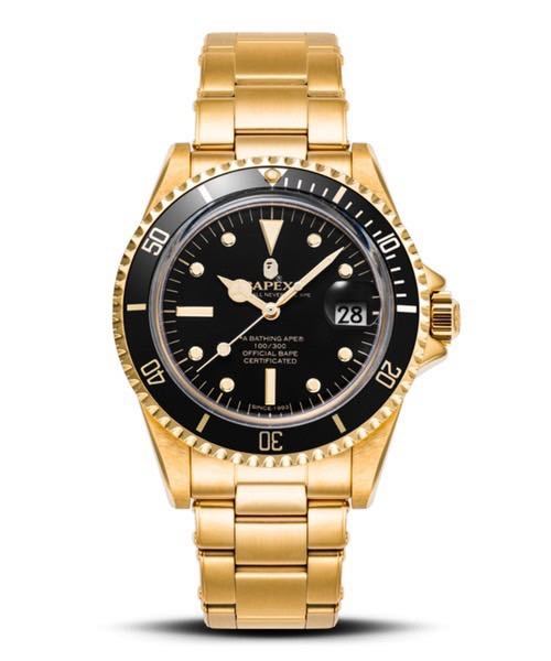 A BATHING APE BAPEX CLASSIC TYPE 1 ゴールド×ブラック 自動 