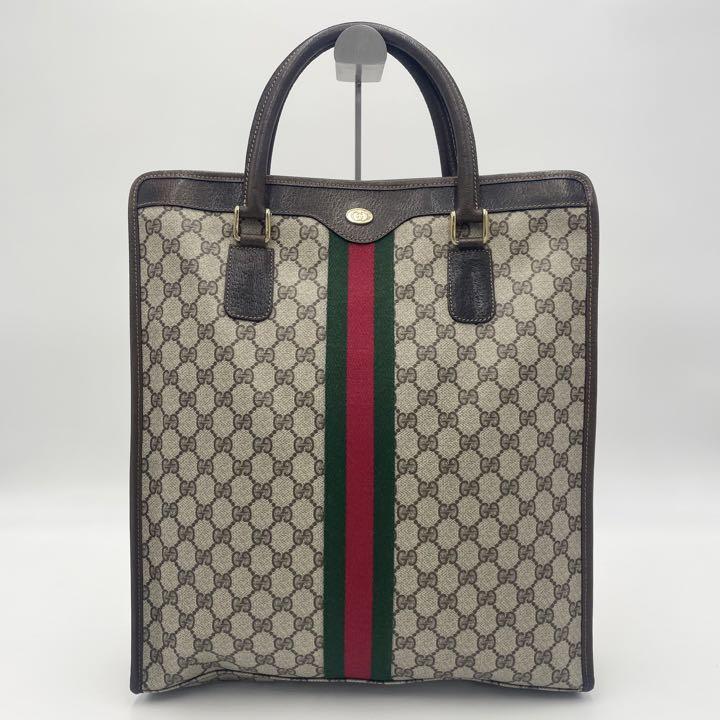 美品＞GUCCI グッチ シェリーライン インターロッキング トートバッグ