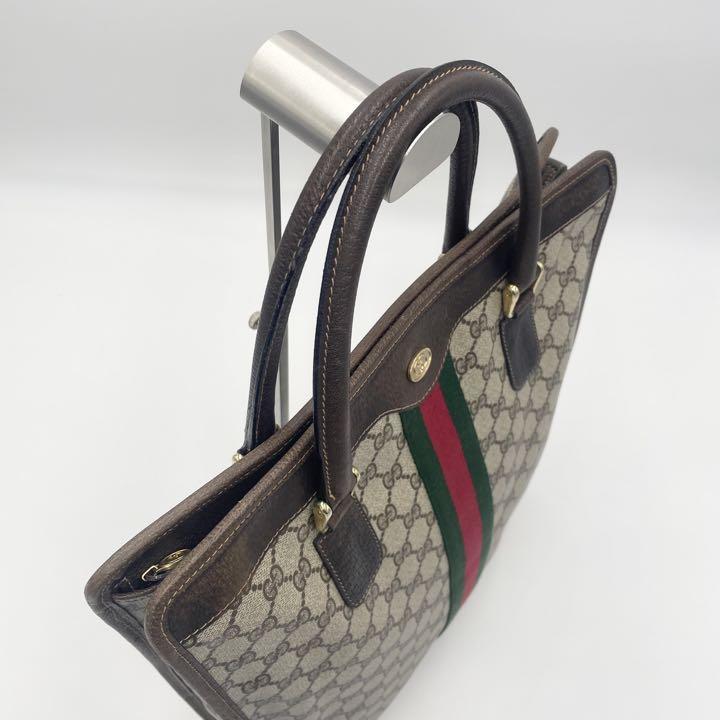 美品＞GUCCI グッチ シェリーライン インターロッキング トートバッグ
