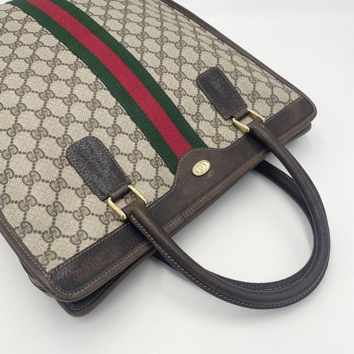 美品＞GUCCI グッチ シェリーライン インターロッキング トートバッグ