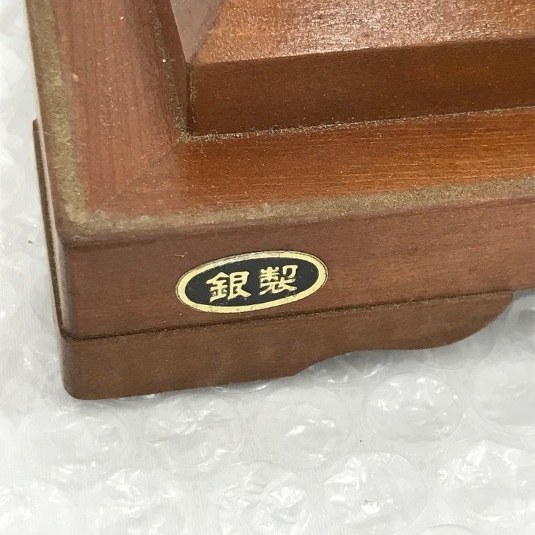 帆船模型 金属製 銀製 銀価格急騰純銀製 置物 2点 透明ガラスケース