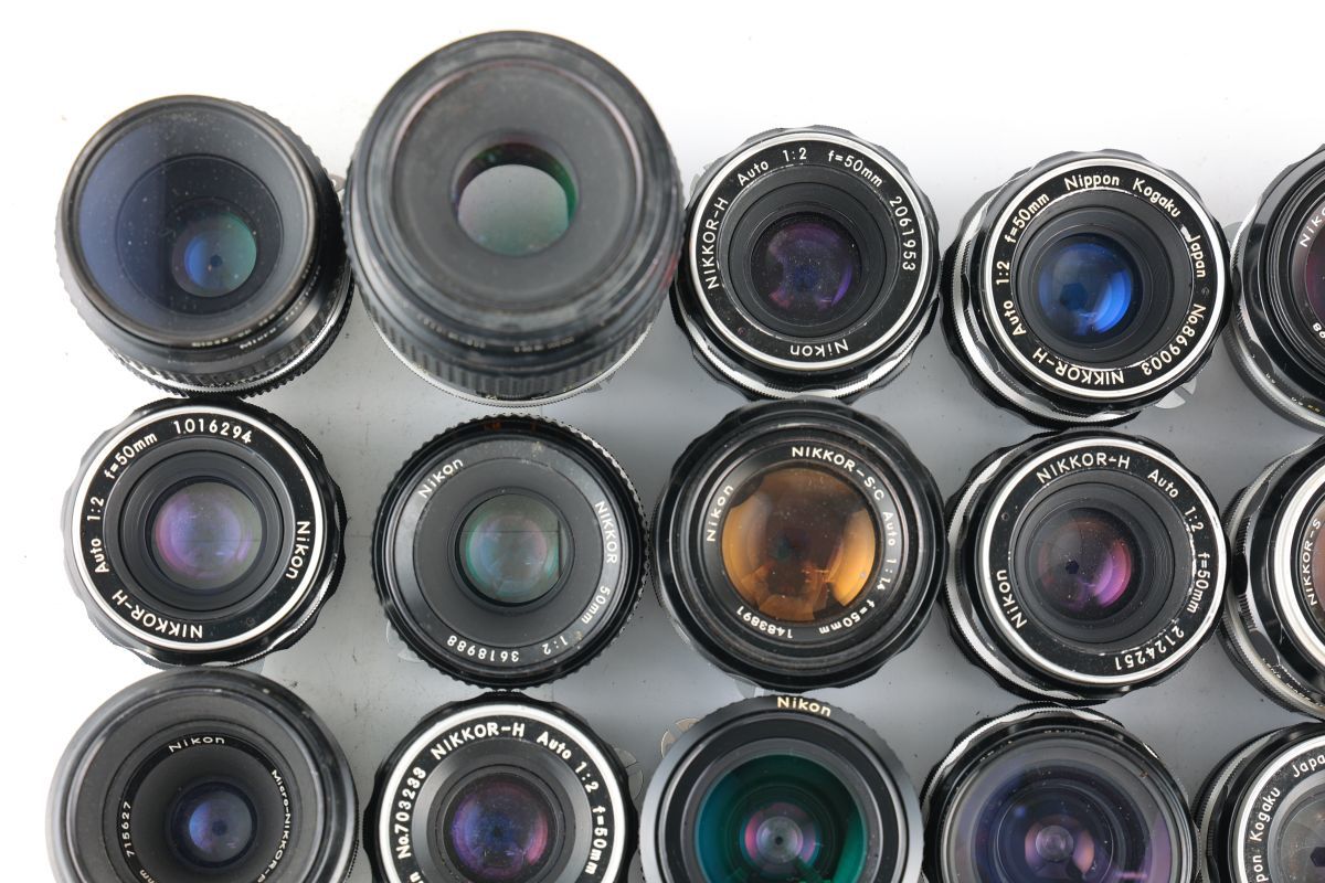 23462A 32 24点まとめ Nikon ニコン NIKKOR 50mm 28mm 105mm 他 単焦点レンズ まとめ まとめて 大量セット Auto 1:3.5 Nikon&frasl;ニコンF&frasl;フォトミック&frasl;③⑩&frasl;7232536&frasl;NIKKOR-H レンズキット（商品ID ニコン大三元 製品一覧