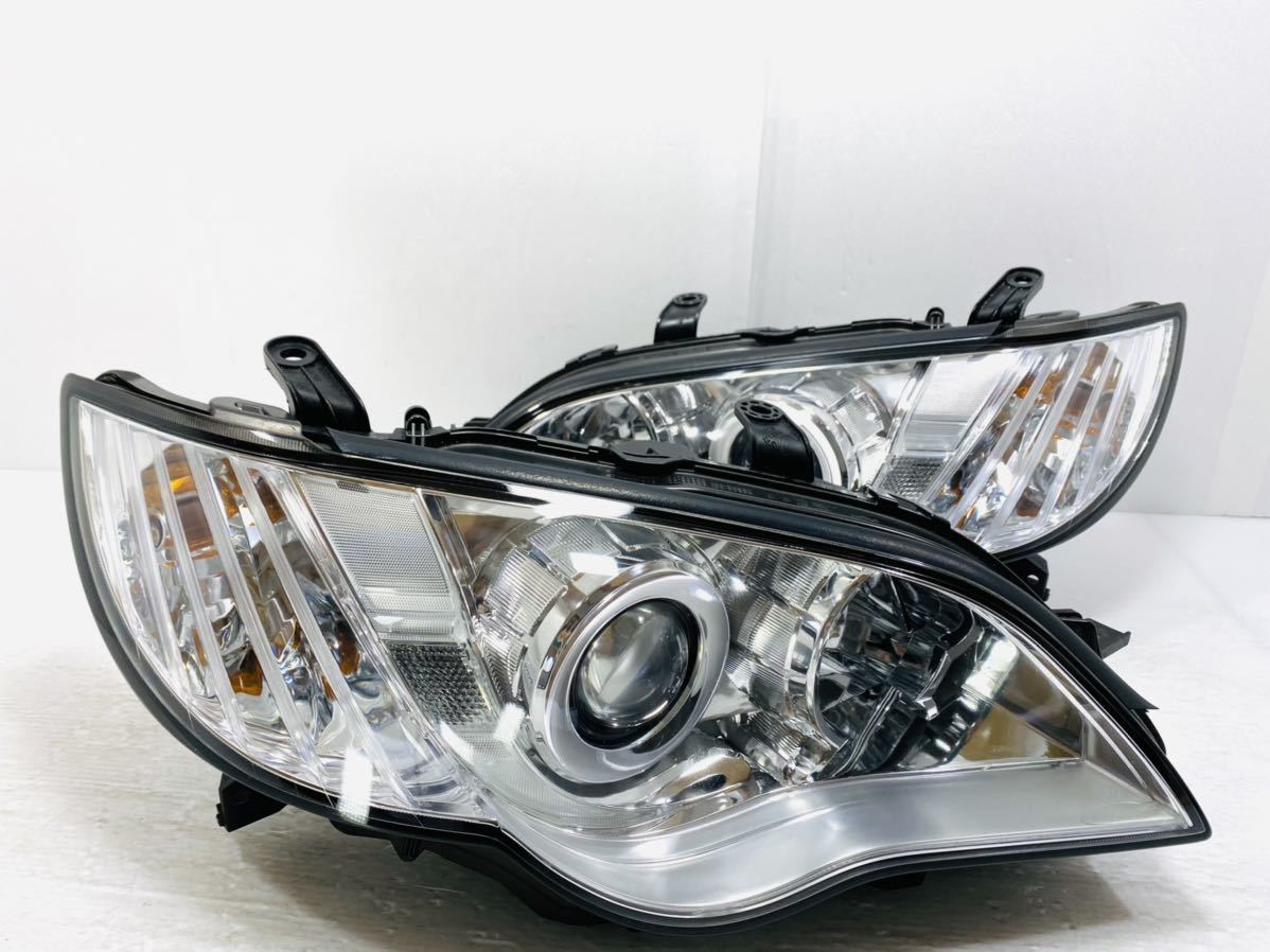 美品 割れ無 点灯OK BP5 後期 レガシィ 純正 HID ヘッドライト 左右 
