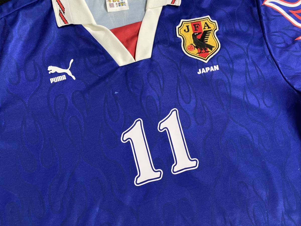 カズ L 日本代表 炎 ユニフォーム 1998年 フランスワールドカップ W杯