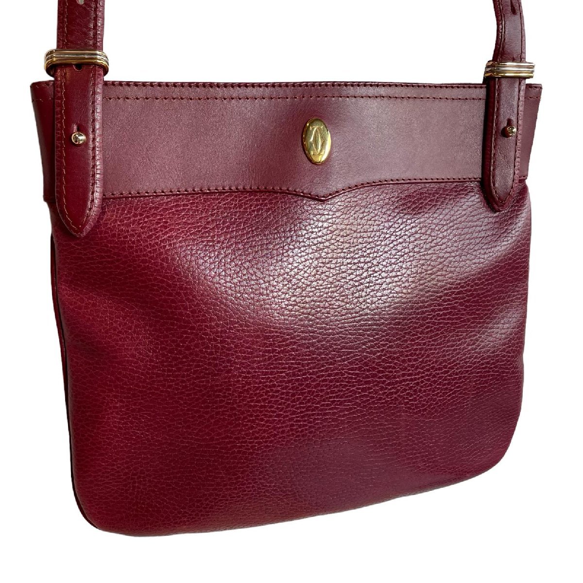 CARTIER カルティエ ショルダーバッグ マストライン ボルドー系 