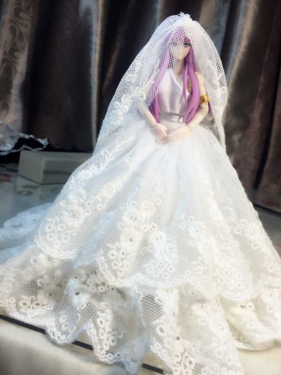 【ZZ】【ウェディングドレス wedding dress】アテーナ　城戸沙織　聖闘士聖衣神話EX素体用　*手作り同人グッズ／受注作製